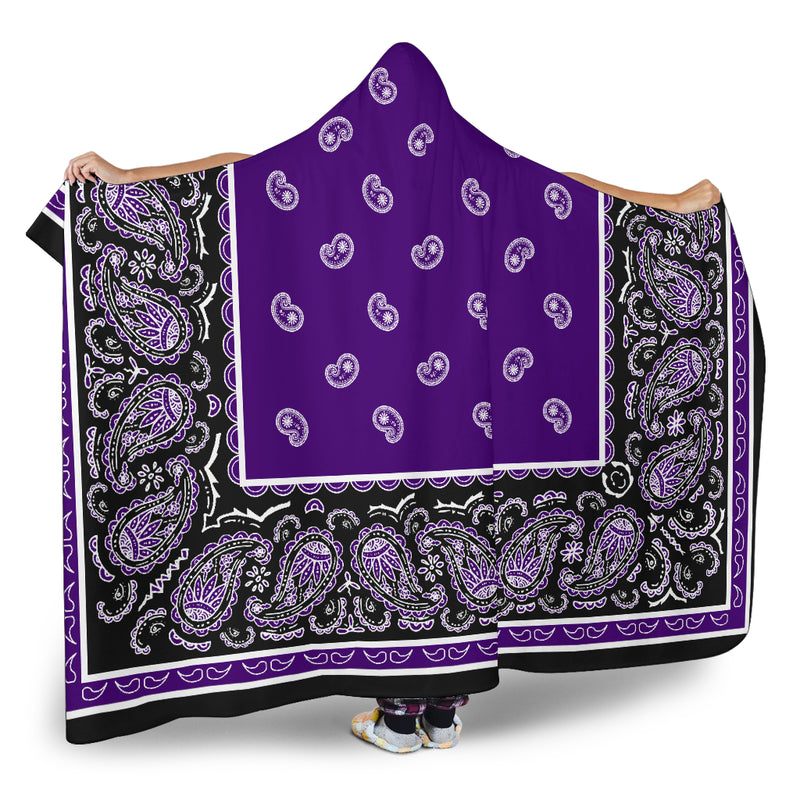 Ultimate Purple and Black Hooded Blanket