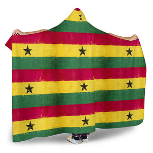 Ultimate Ghana Flag Tiled Hooded Blanket