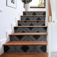 Black Bandana Stair Stickers 6 Steps