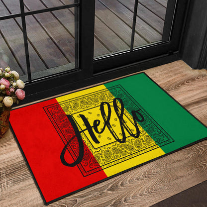 Rasta Bandana Greetings Door Mats