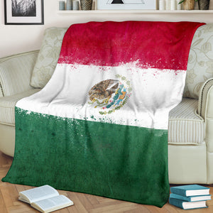 Mexican Flag Fleece Throw Blanket