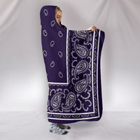 Purple Bandana Hooded Blanket