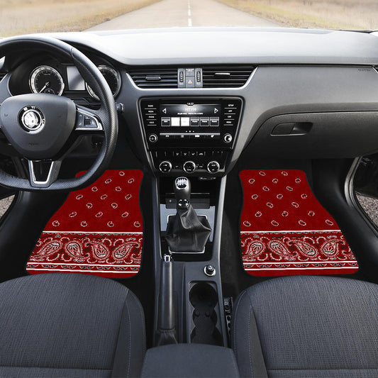 maroon red auto floor mats