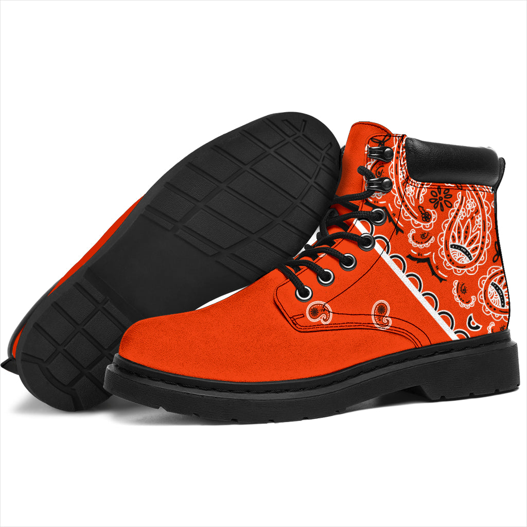 Perfect Orange Bandana All Season Boots