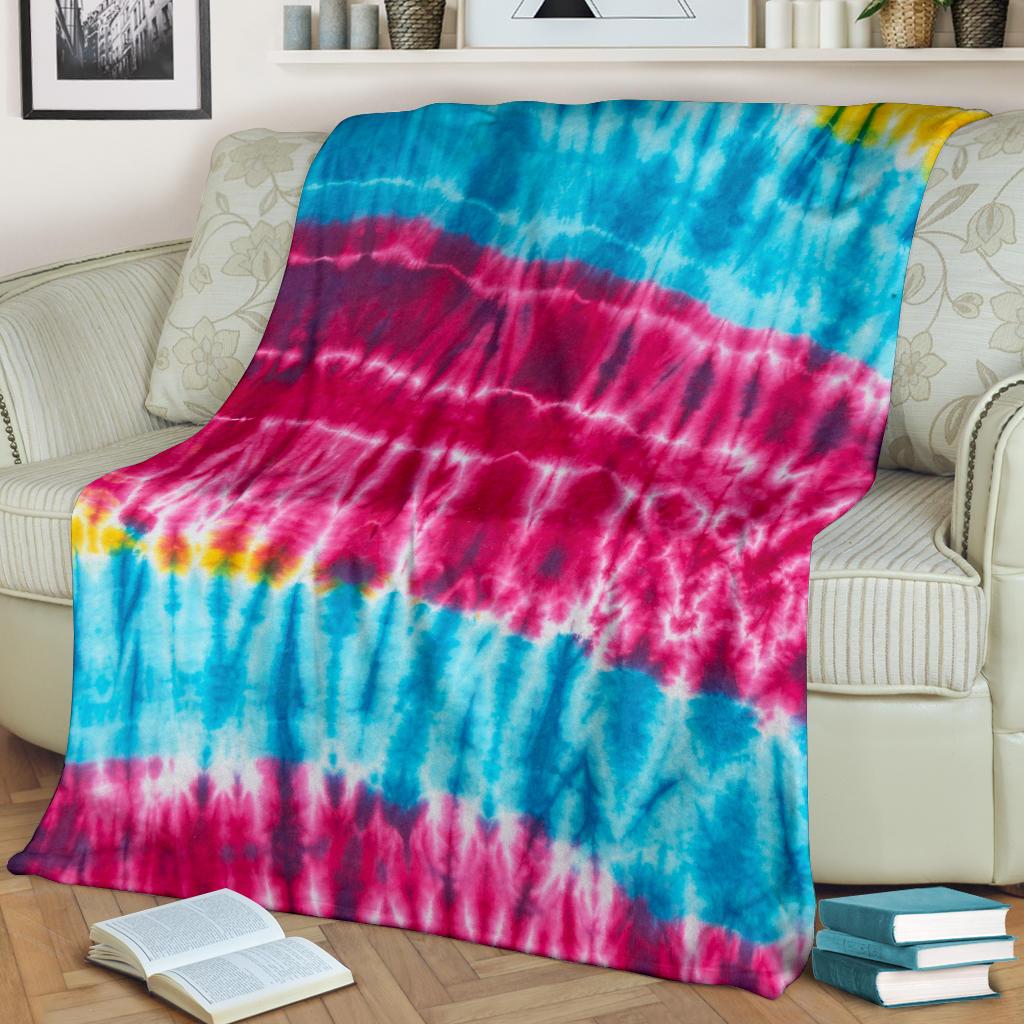 Tie Dye Fleece Throw
