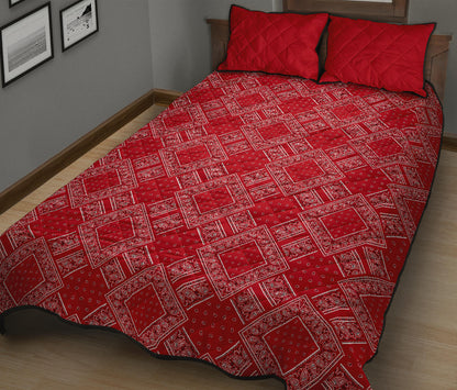 Quilt Set - Classic Red Bandana DB Quilt w/Shams