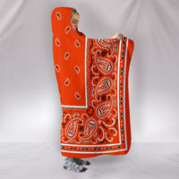 Orange Bandana Hooded Blanket side