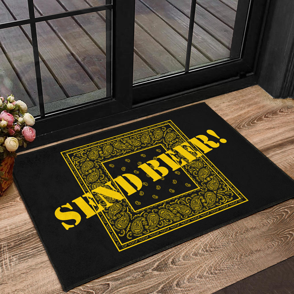 Black Gold Bandana Door Mats