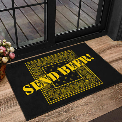 Black Gold Bandana Door Mats