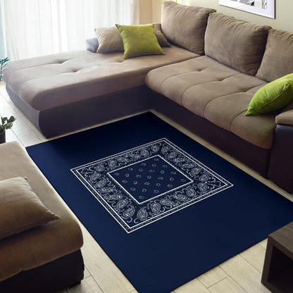 blue area rug