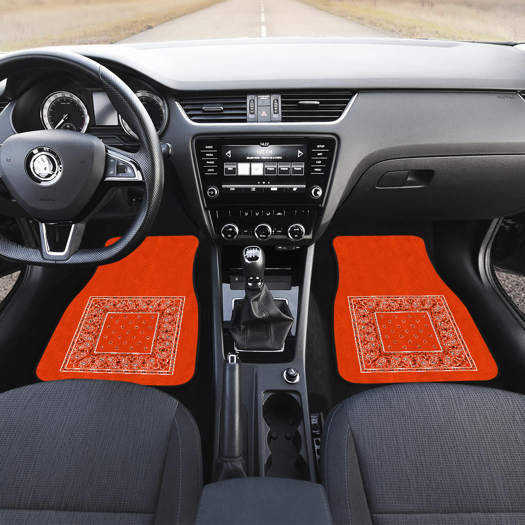 orange lowrider floor mats