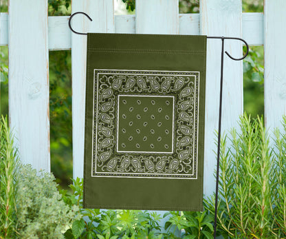 Army Green Bandana Home and Garden Flags