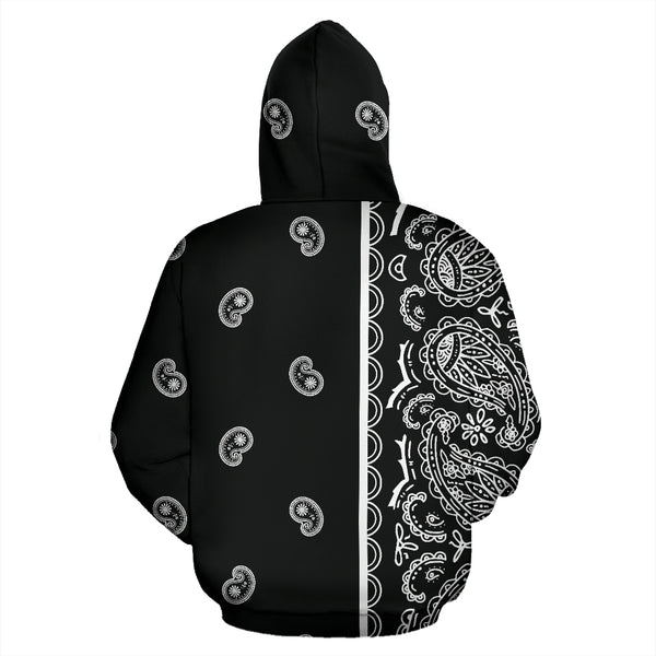 Black Bandana Pullover Hoodie | The Bandana Blanket Commany – The ...