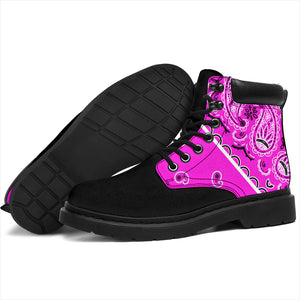 Abruptly Pink Bandana Blackout All-Season Boots