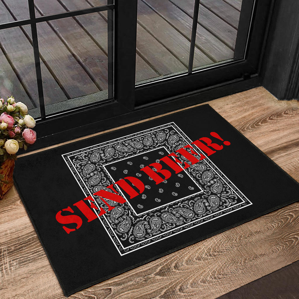 Black Bandana Door Mats
