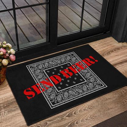 Black Bandana Door Mats