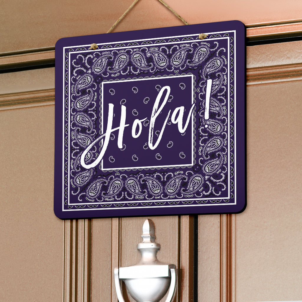 Royal Purple Bandana Door Signs