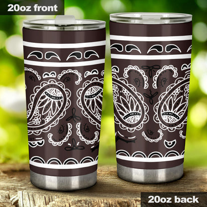 brown bandana drink tumblers