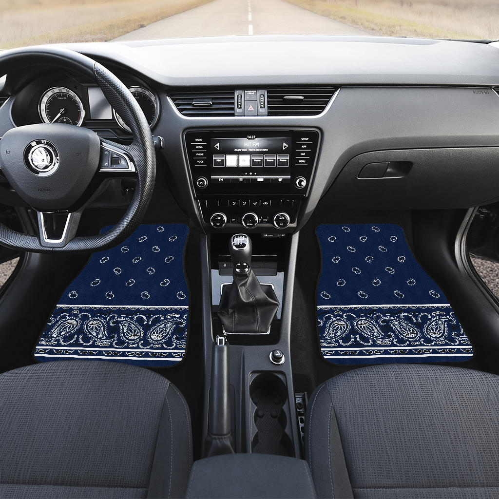 blue bandana auto mats