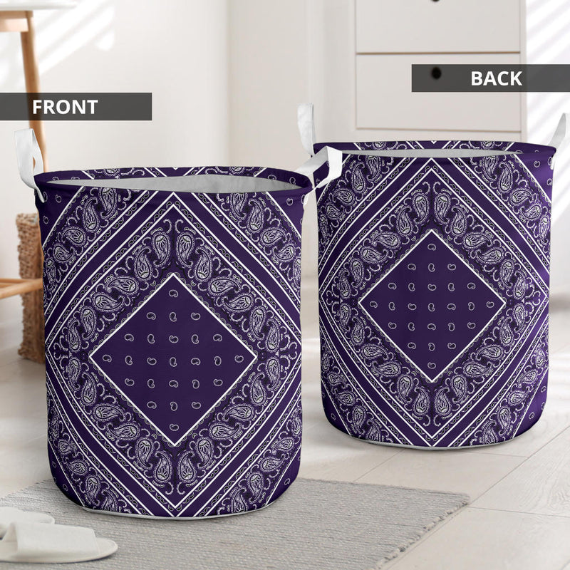 Laundry Hamper - Purple Bandana