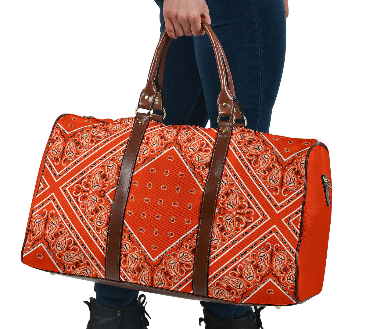 Perfect Orange Bandana Travel Bag