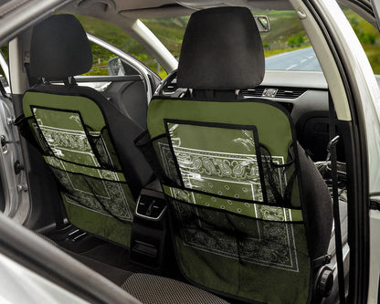 Army Green Bandana Back Seat Organizers