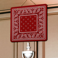 Maroon Bandana Door Signs