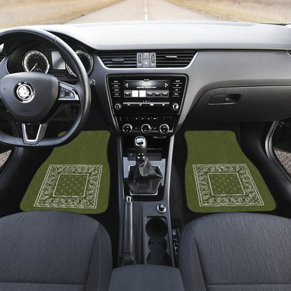 army green floor mats