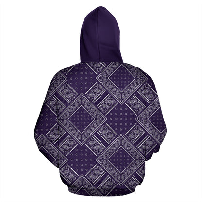 Royal Purple Bandanas DB Zip Hoodies