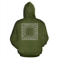 Army Bandana Pullover Hoodie Back View