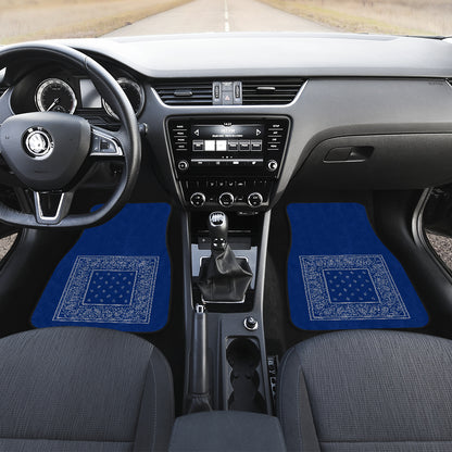 blue gray bandana auto car show mats