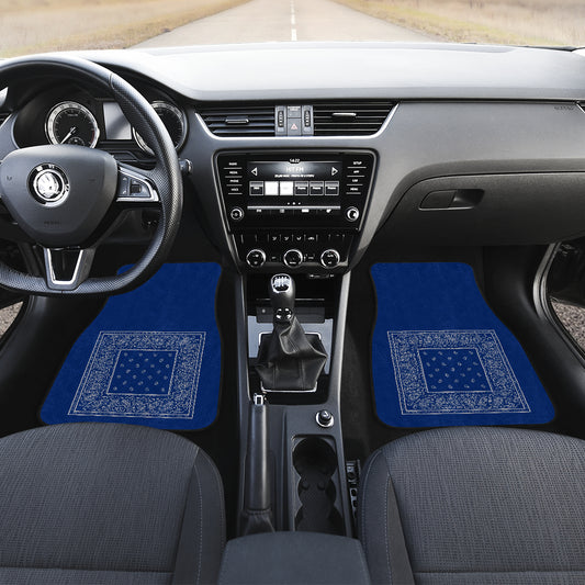 blue gray bandana auto car show mats