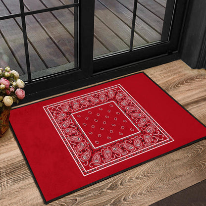 Classic Red Bandana Door Mats