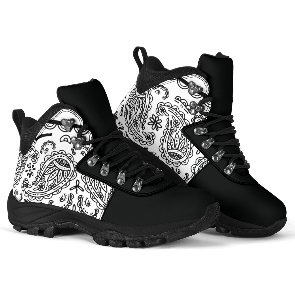 White Bandana Alpine Boots