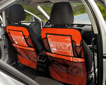 Perfect Orange Bandana Back Seat Organizers