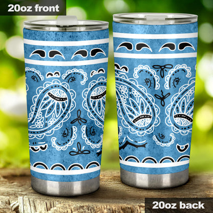 blue bandana insulated cups