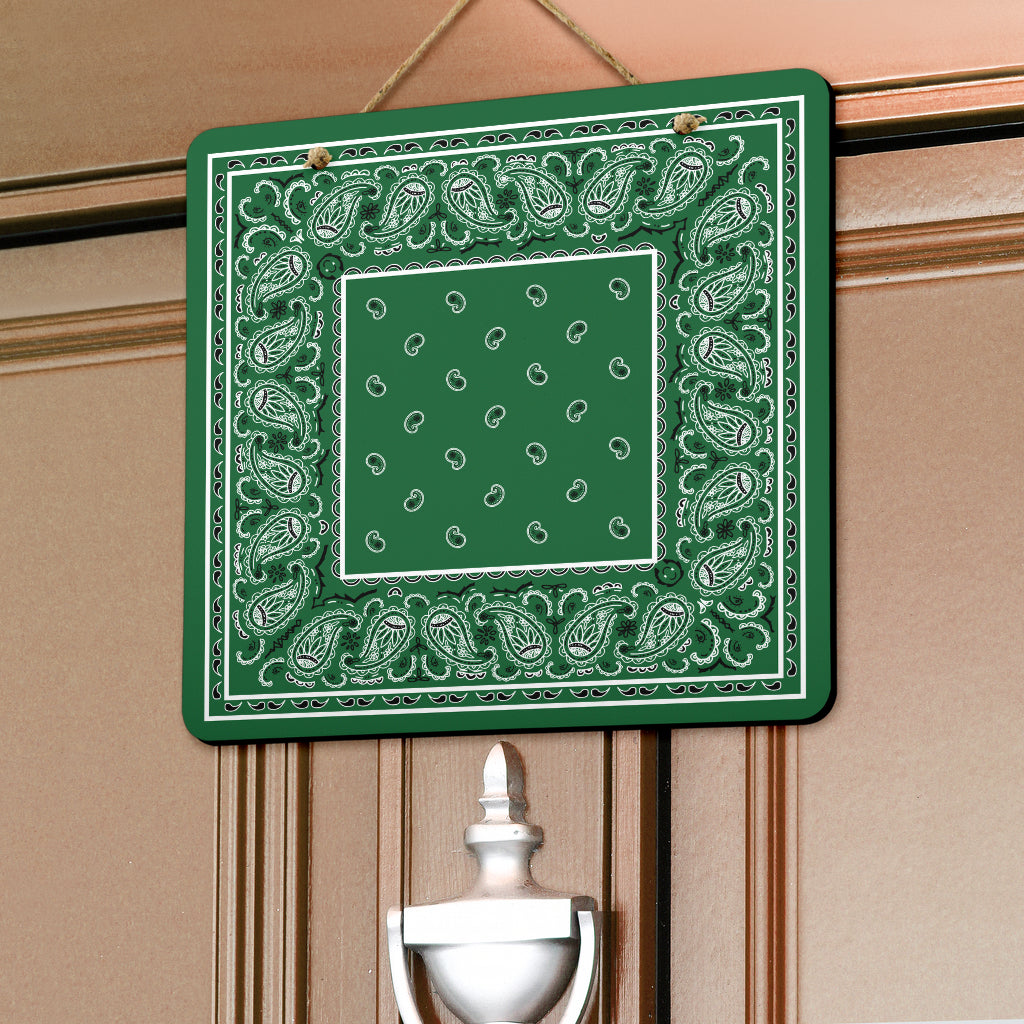 Classic Green Bandana Door Signs
