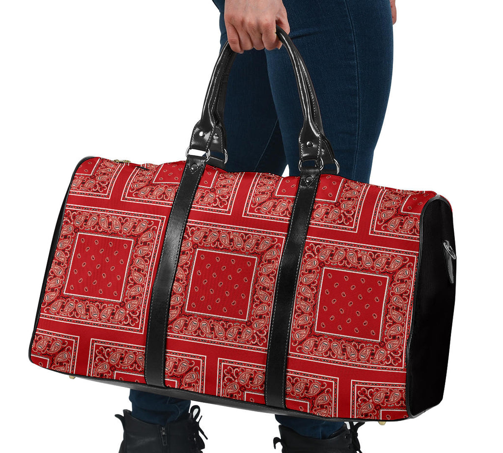 Classic Red Bandana Travel Bag