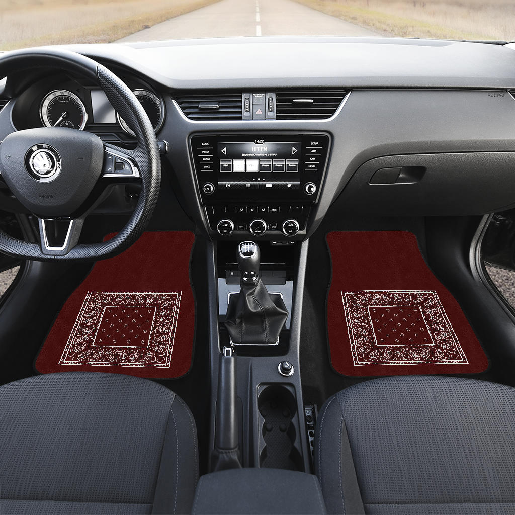 burgundy muscle car floor mats