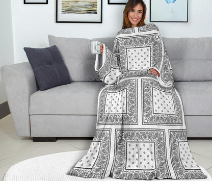 white bandana sleeved blanket