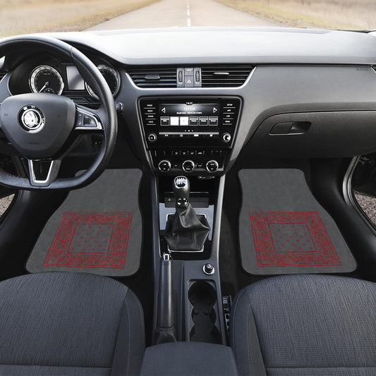 gray and red bandana cool auto mats