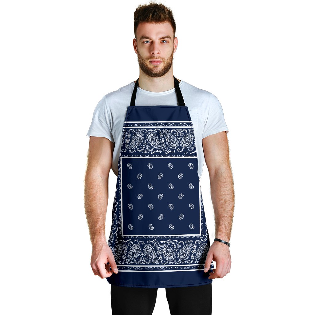 Navy Blue Bandana Apron