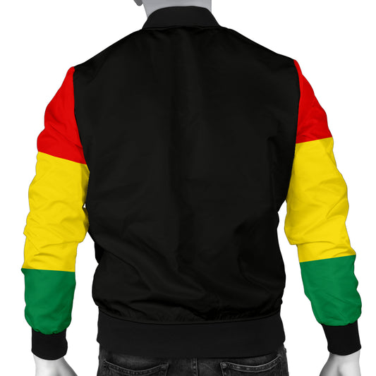 Men's Rasta Flag Bandana Sleeved Bomber Jacket