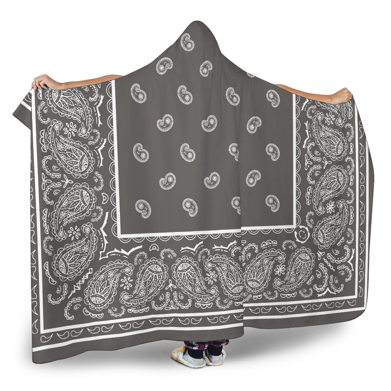 Ultimate Gray and White Hooded Blanket