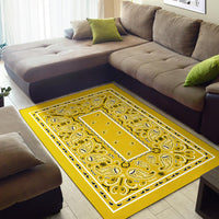 yellow decorative rug