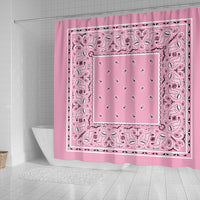 Light Pink Bandana Shower Curtains