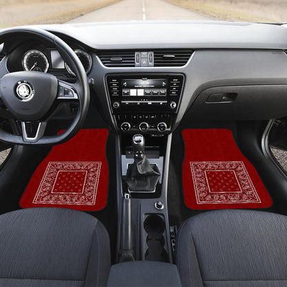 maroon bandana muscle car floor mats