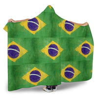 Ultimate Brazil Flag Tiled Hooded Blanket