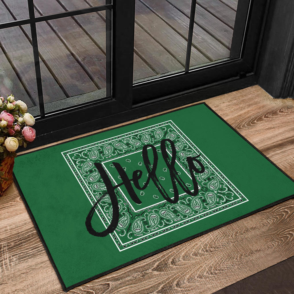 Classic Green Bandana Door Mats