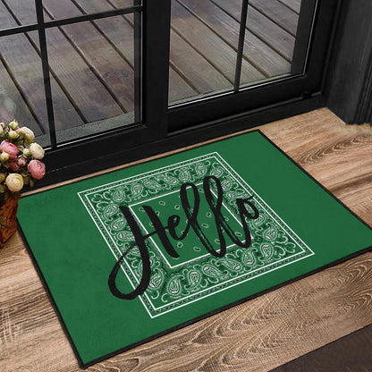Classic Green Bandana Door Mats